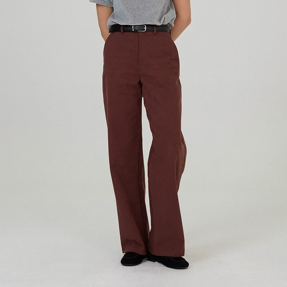 Purdy Peach Cotton Pants - Burgundy