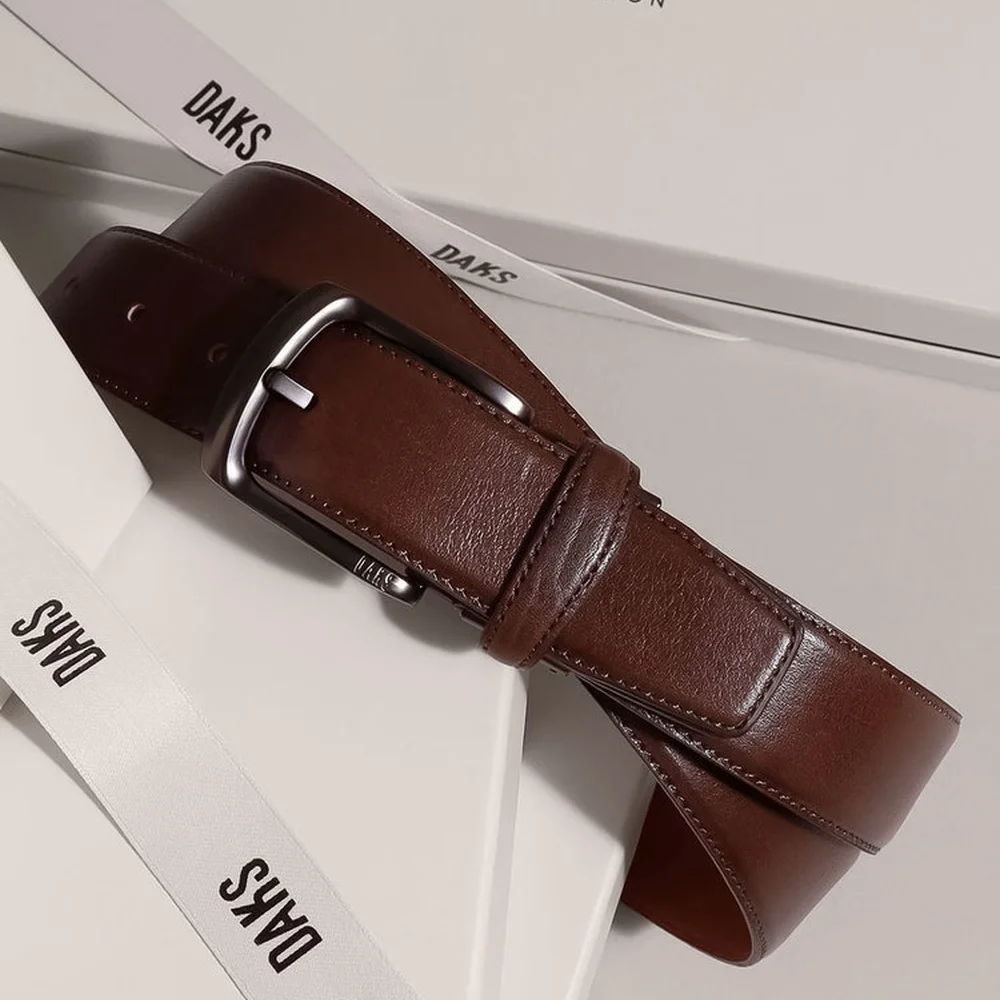 啡色 高級 牛皮 Bizo Belt DBBE6F060BK