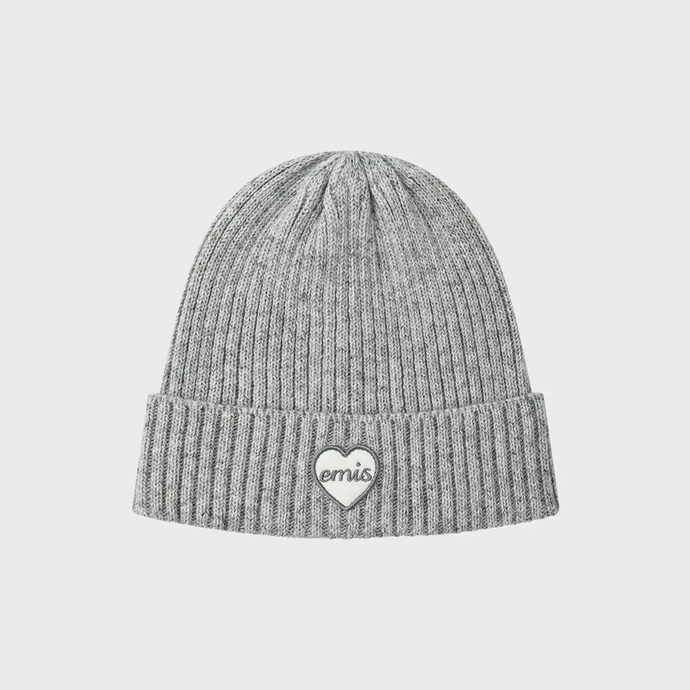 HEART WAPPEN BEANIE-GRAY