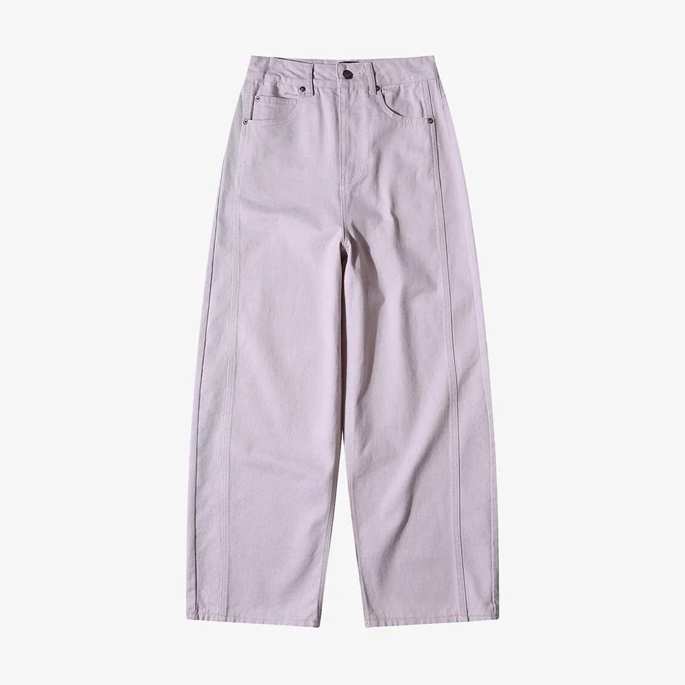 Wide Baggy Denim Pants_Pink