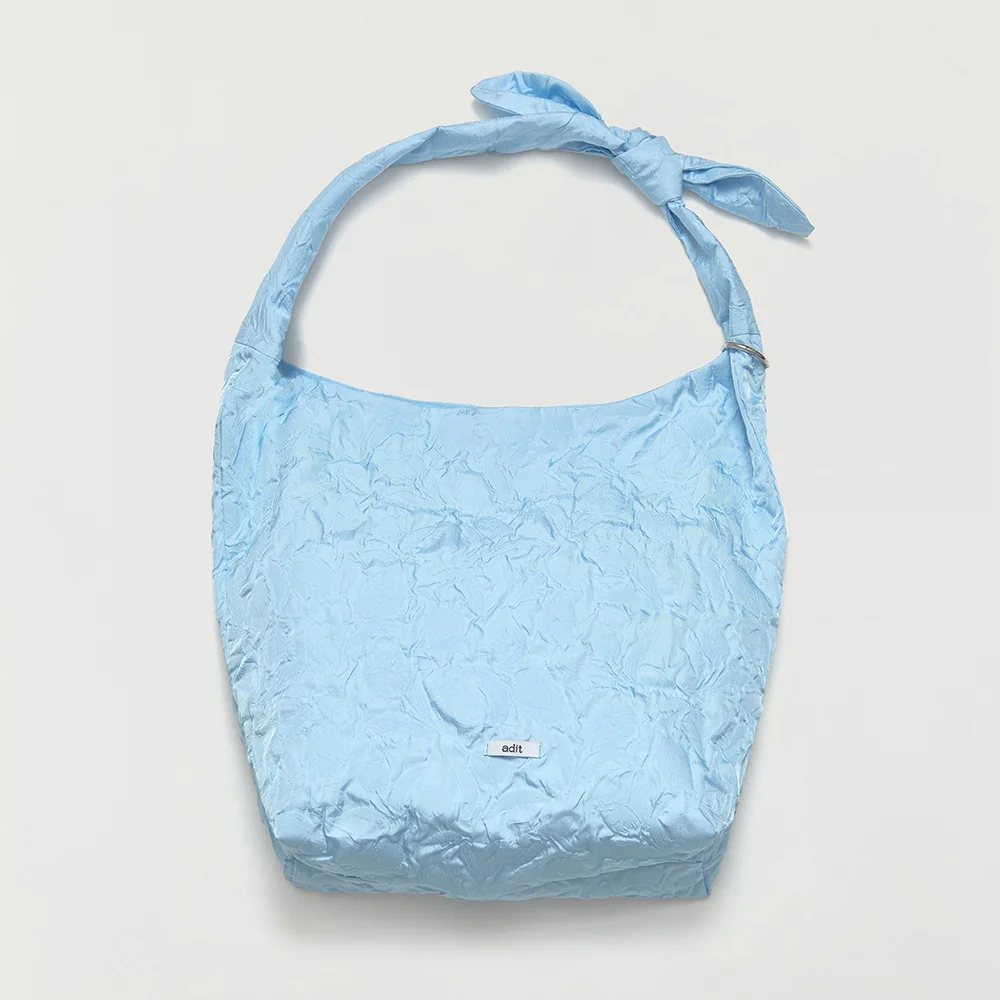 Rose knot bag_pastel blue