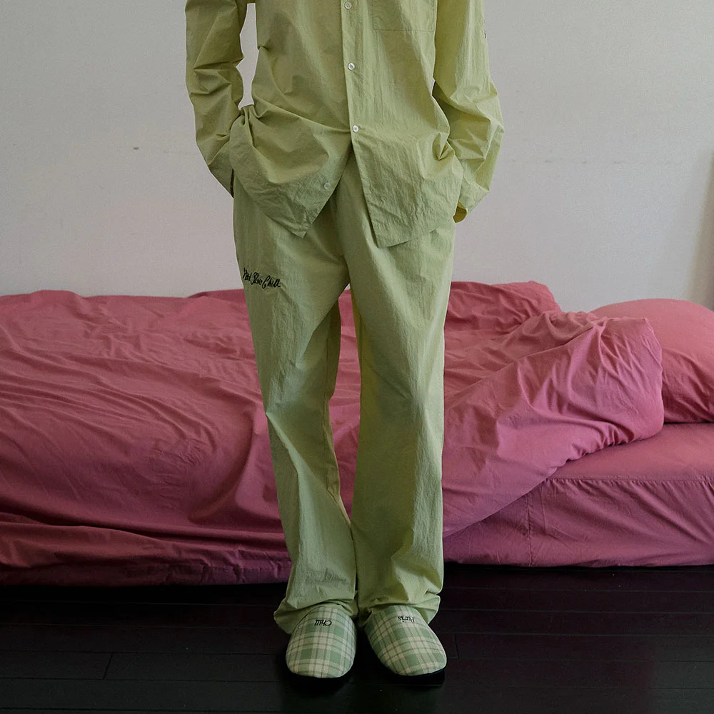 高密度 純棉 Poetique Pajama Pants (Lime)