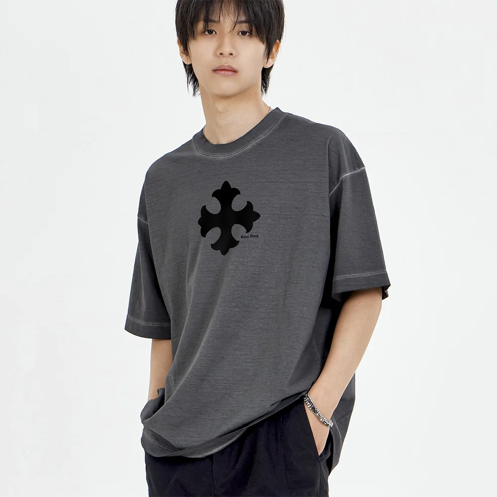 交叉 Flurry Pigment 短袖T恤 炭灰色