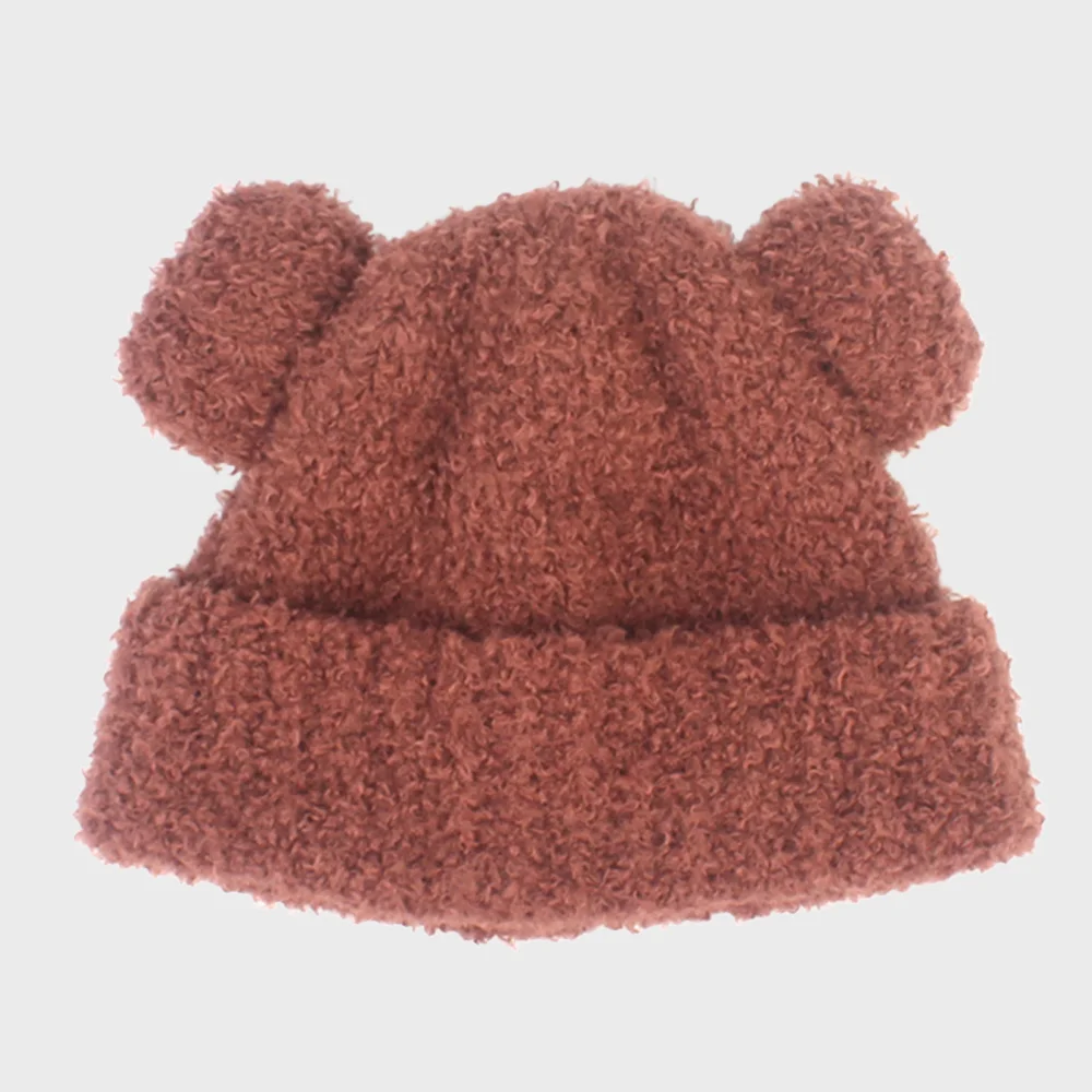 Bear Knit Brown Beanie 小熊冷帽