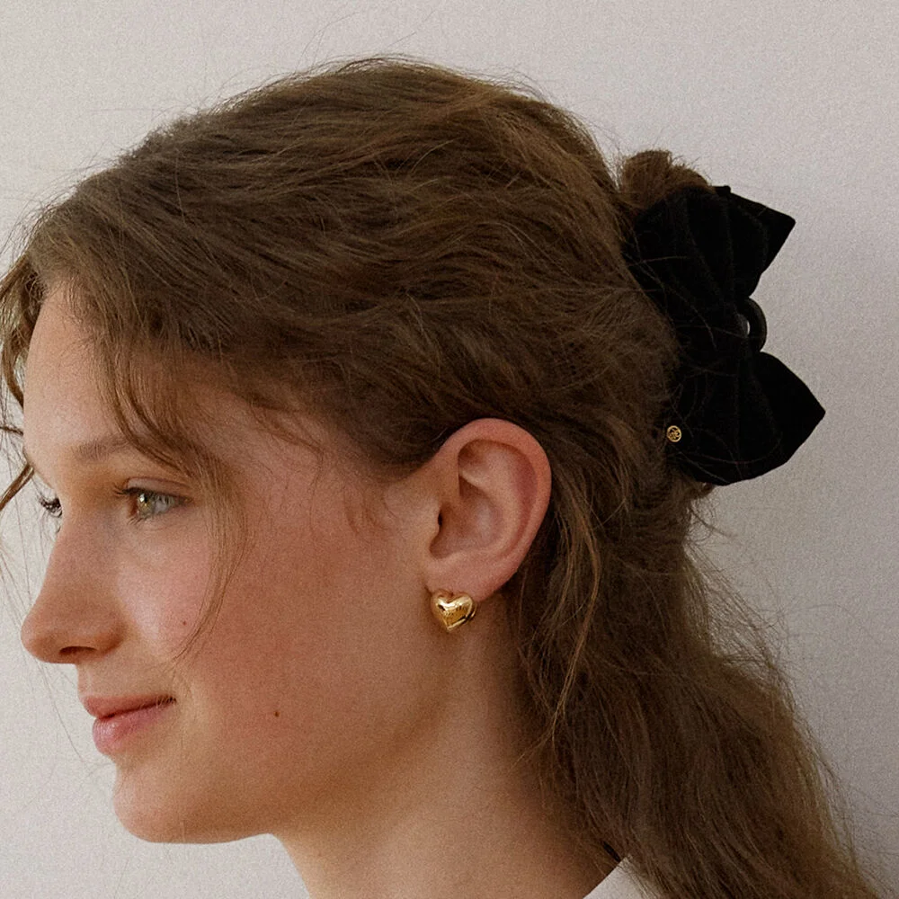 mini kitsch velvet ribbon hair clip HC028