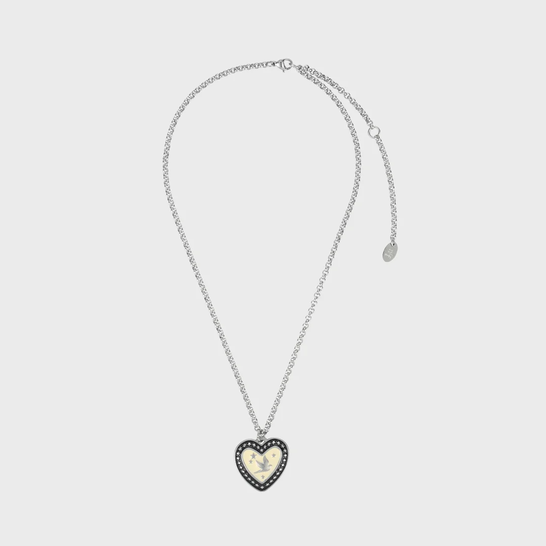 free bird necklace-black