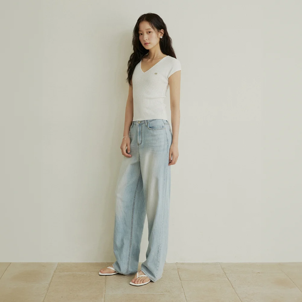 Soft touch cotton jean - lightblue