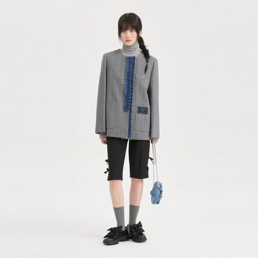Front Frill Jacket (grey) LFJAS26220GYX
