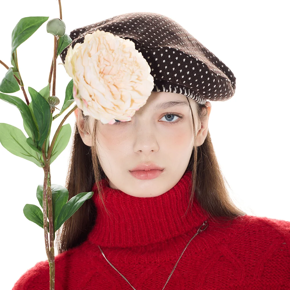 L14 COTTON CANDY BERET(BROWN)