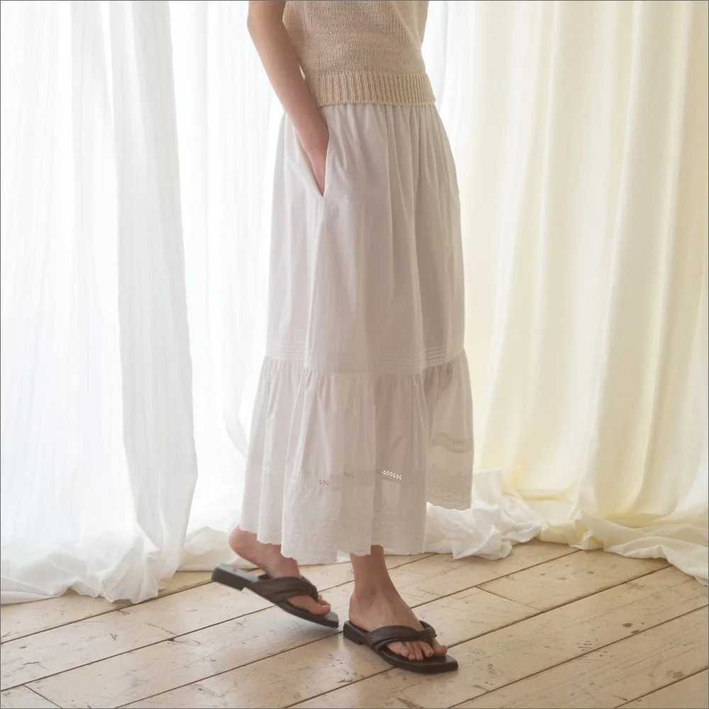 CAKE LACE SKIRT_IVORY