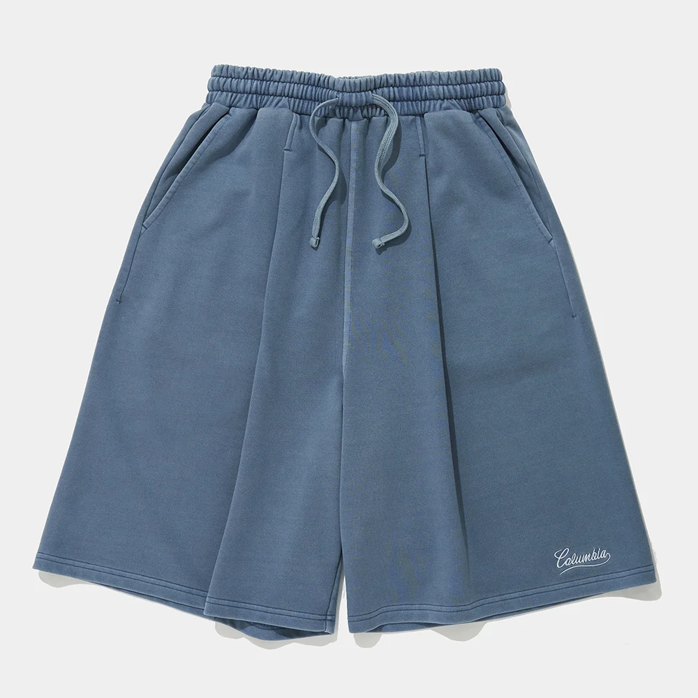 NY STREET TAIL DYED TERRY SHORTS PANTS_DUST BLUE