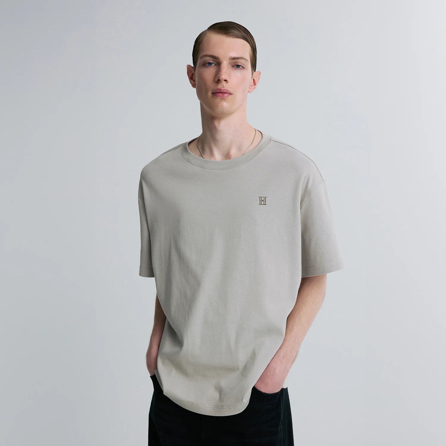 LOGO EMBROIDERED T-SHIRT MOSS
