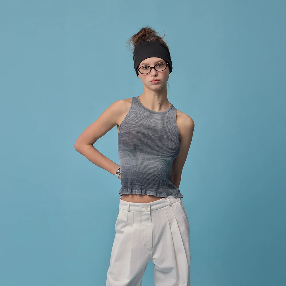 Gradation Knit Tank (Stone Gray)