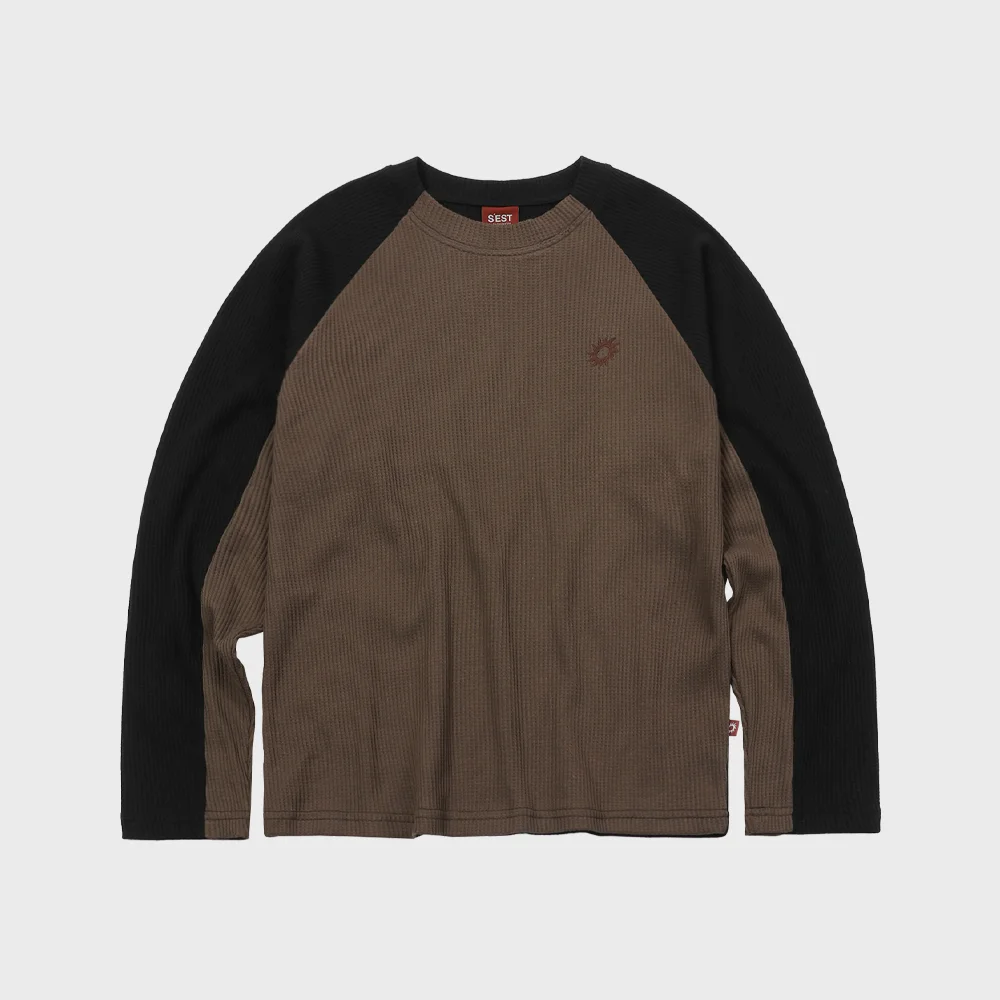 Solaris Waffle Long Sleeve Brown