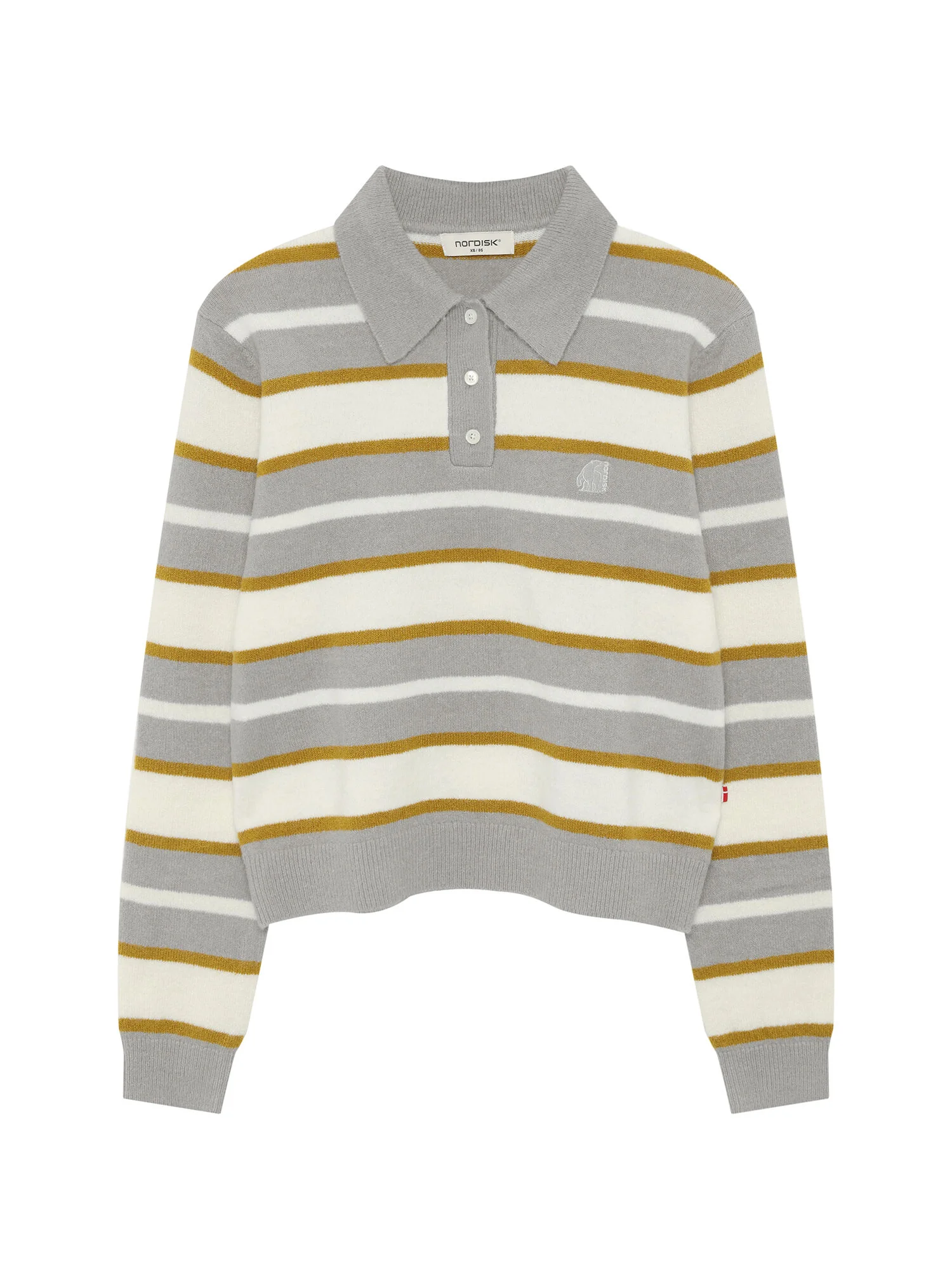 條紋 領口 毛衣 - W_Off White OWW26K04W3