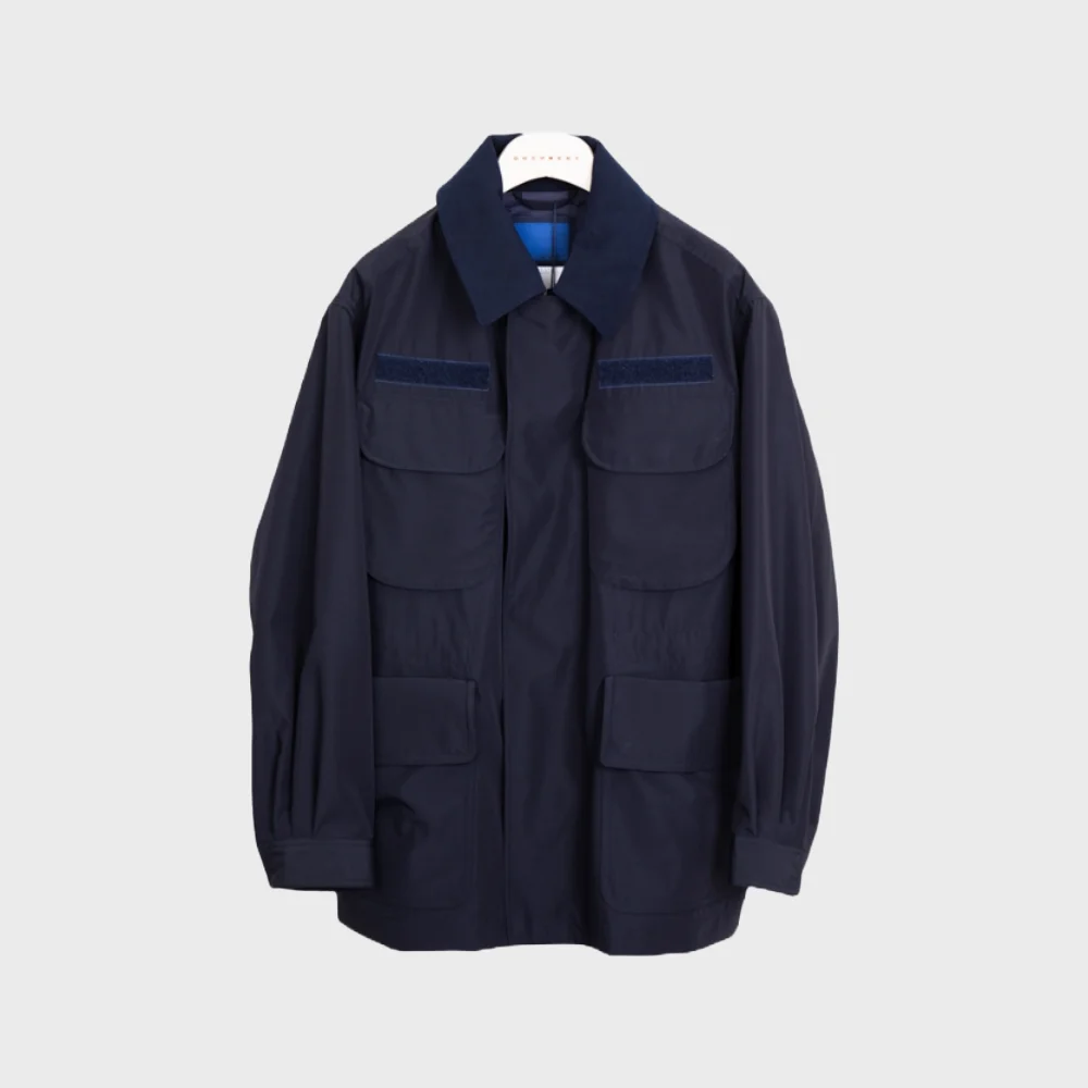 WATER REPELLENT WOOL FIELD JACKET_NAVY
