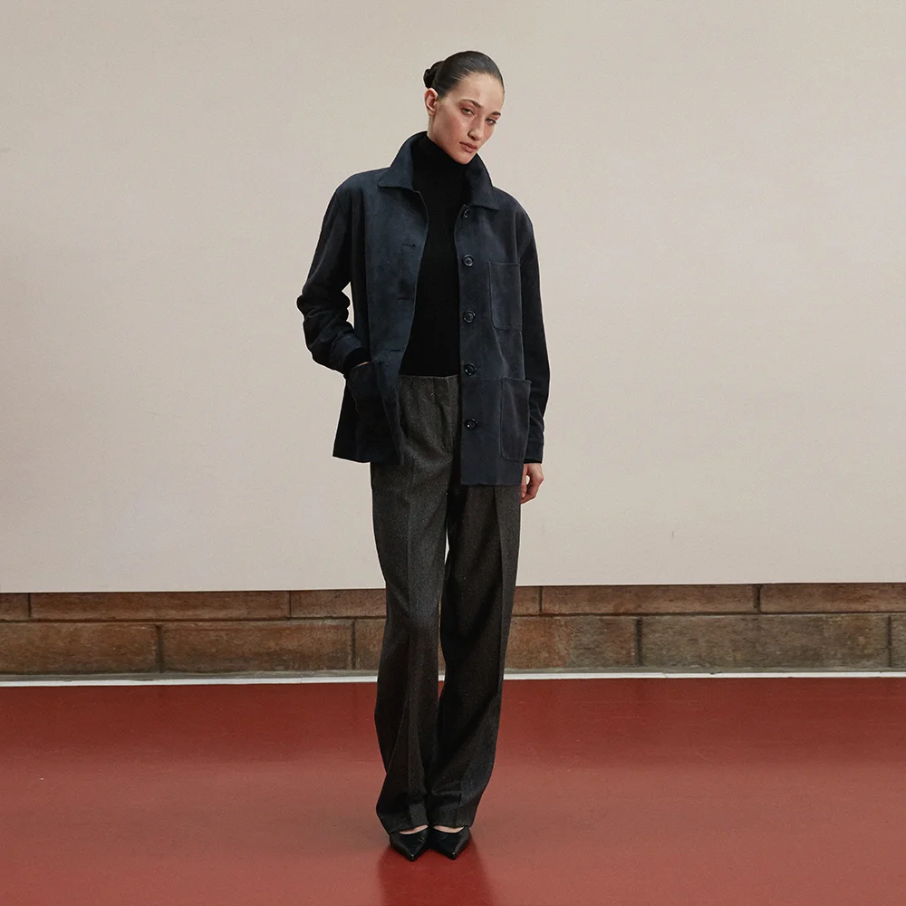 Suede Atelier Jacket_Navy