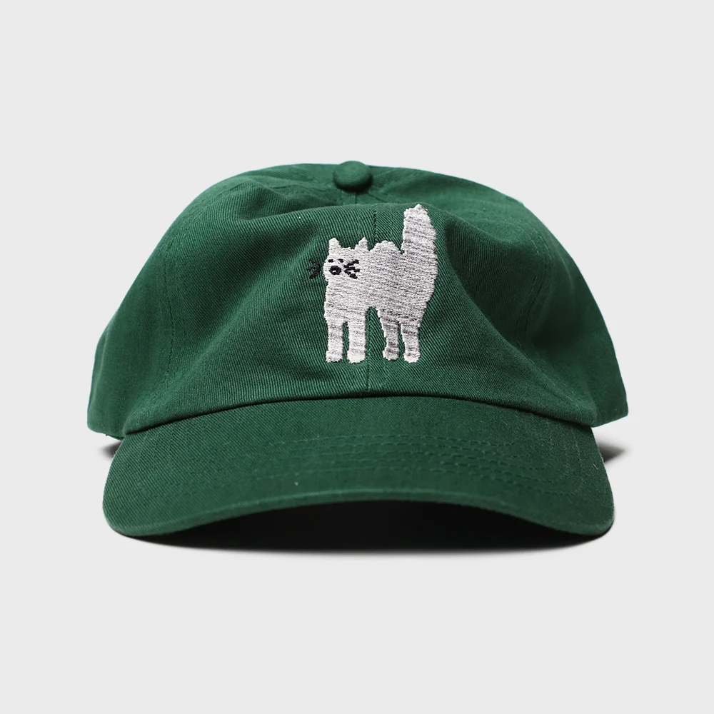 Wake Up Cat 棒球帽 - 綠色