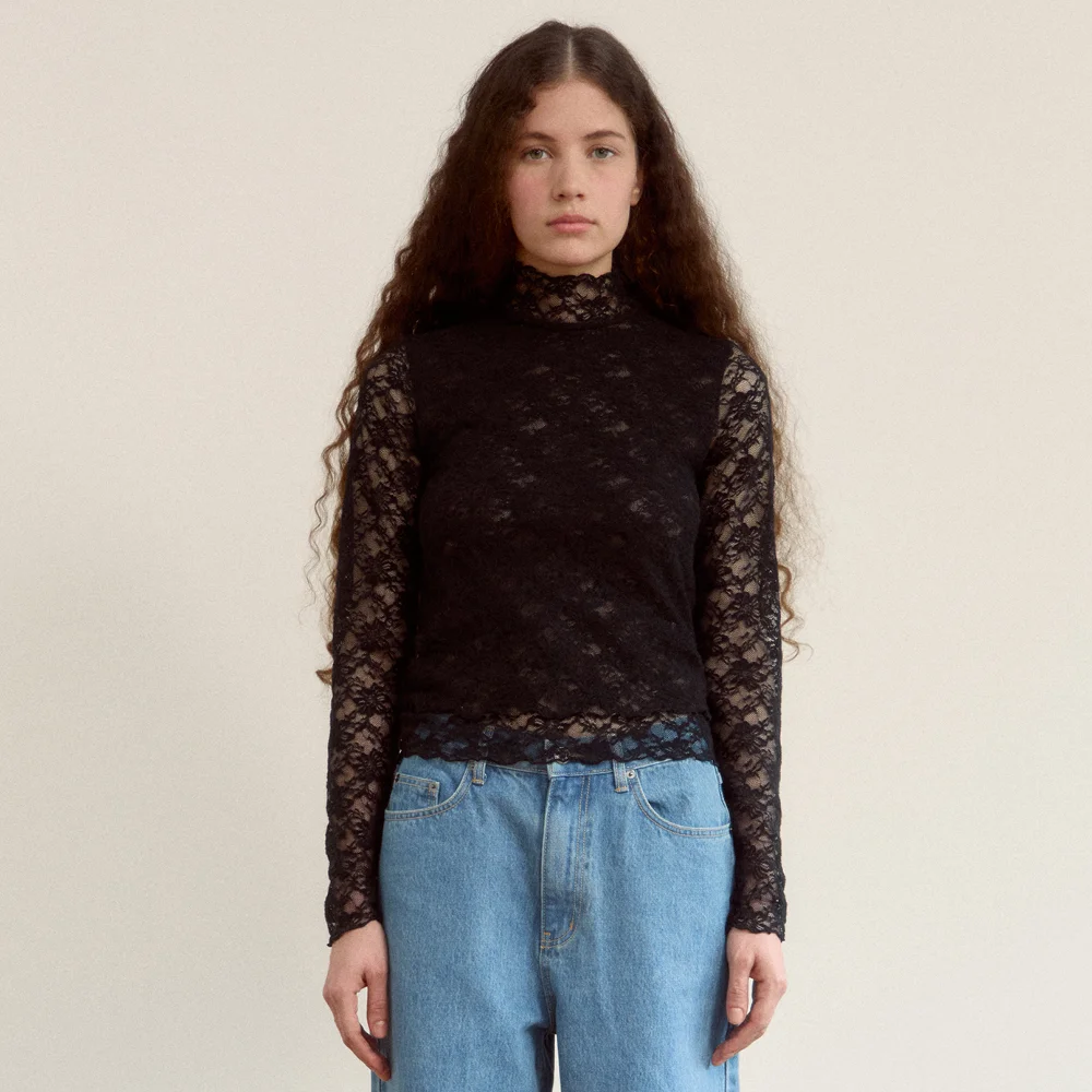 Bon French Lace Top (Black)