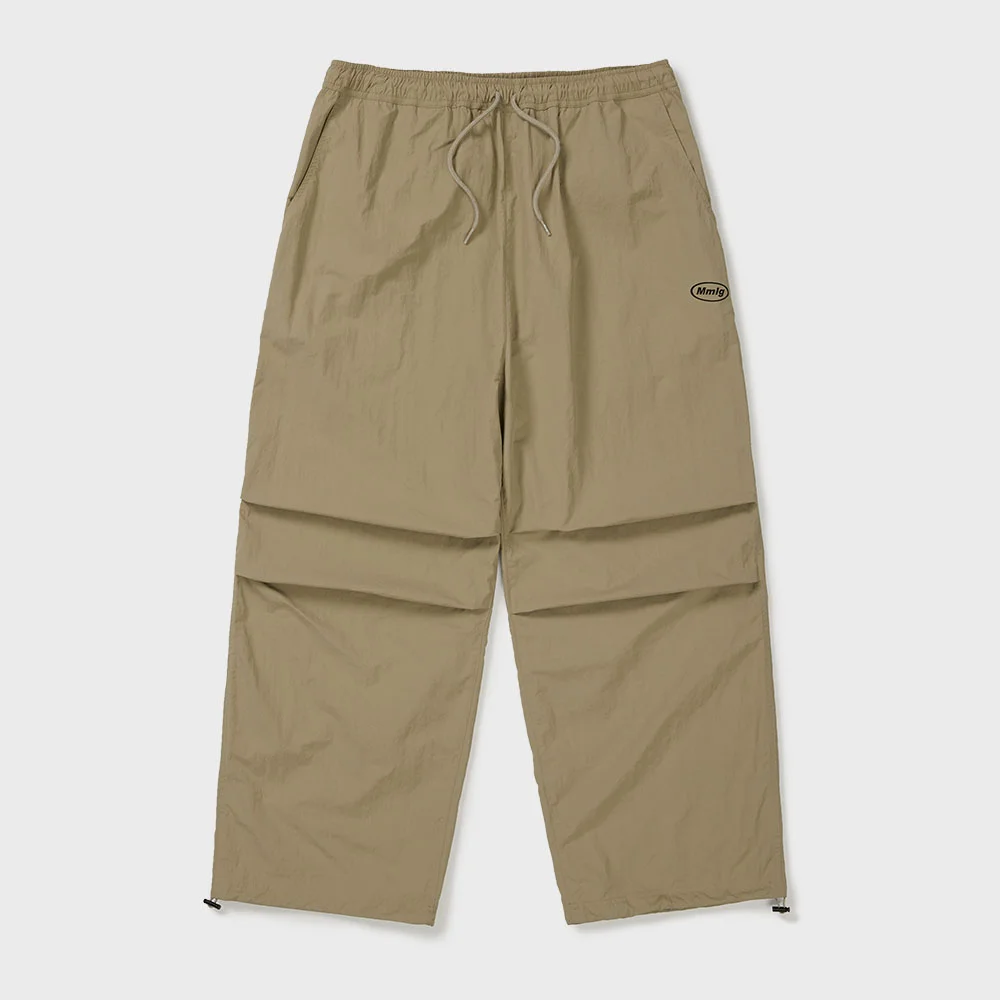 NYLON WIDE PANTS (BEIGE)