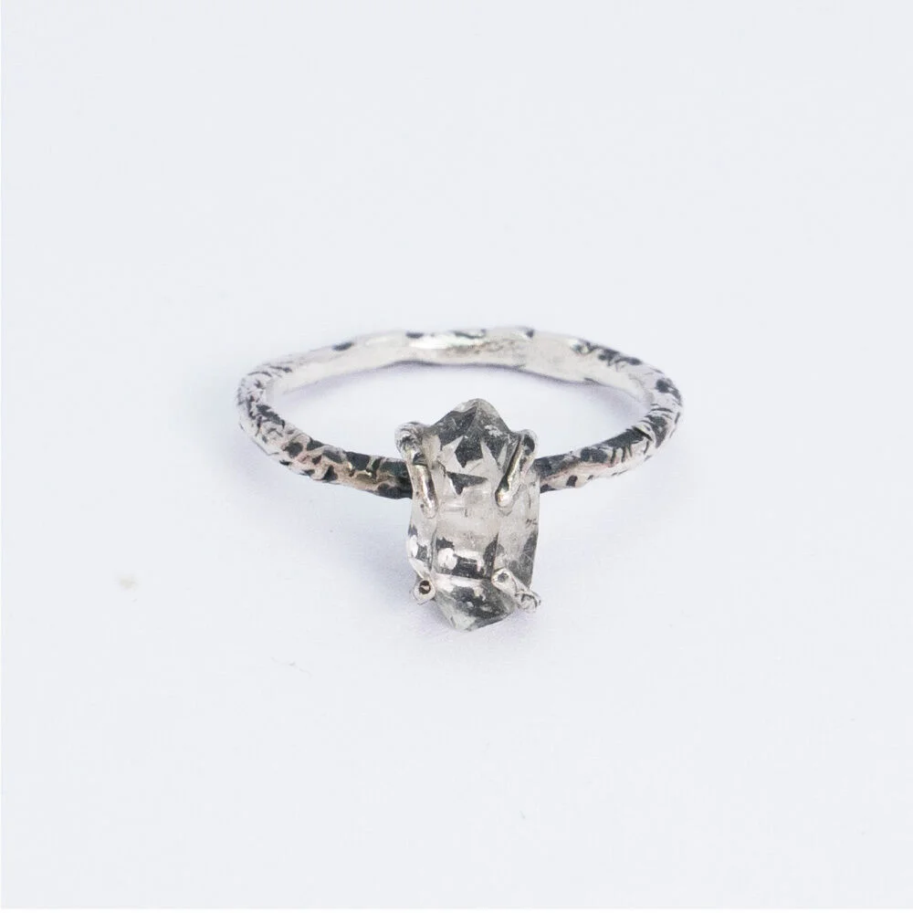 HR 125R_Herkimer Diamond Ring (Silver 925)