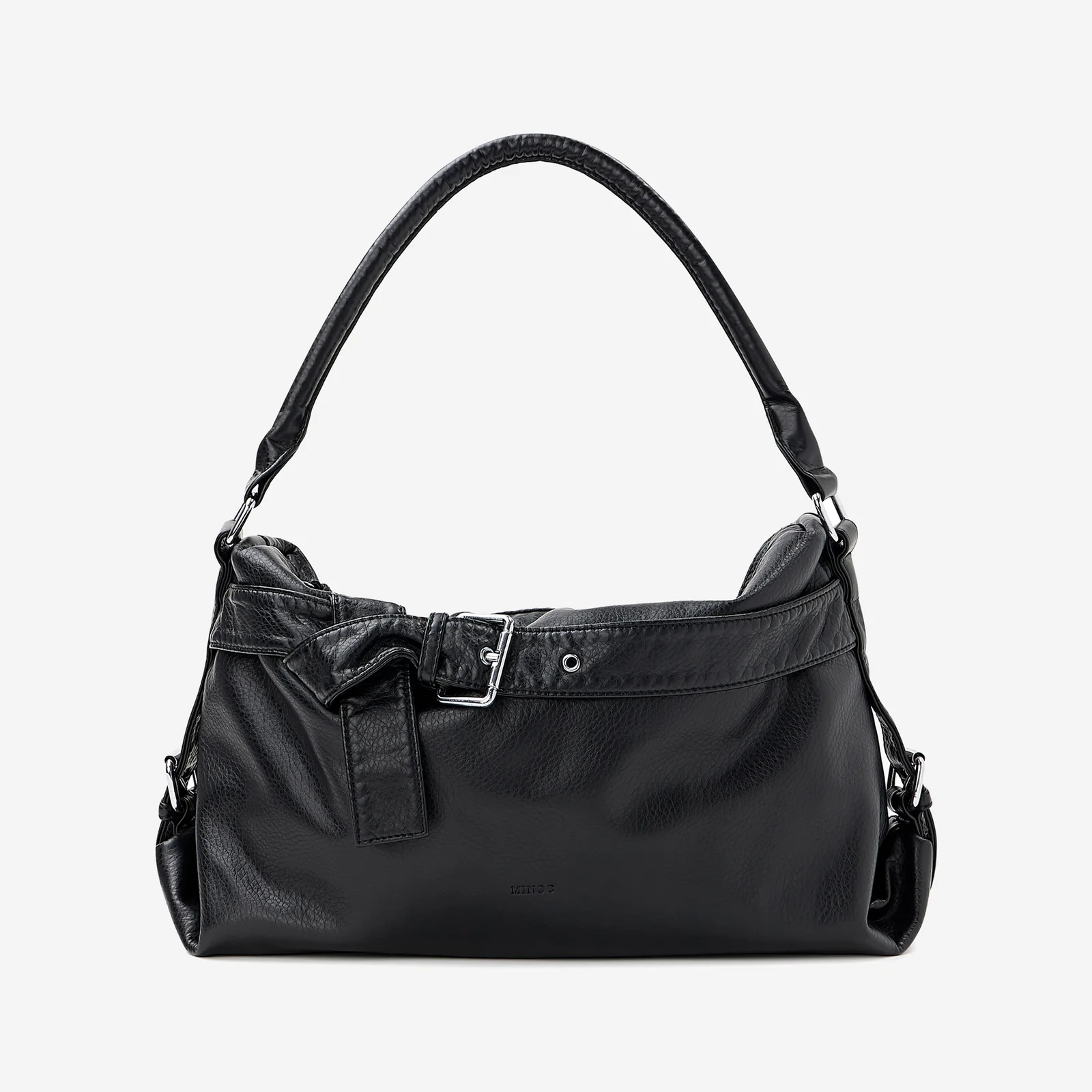 Minok Rosa Belted Bag 柔軟 皮革 Hobo Bag 大容量側背包 20二十代女性 單肩袋