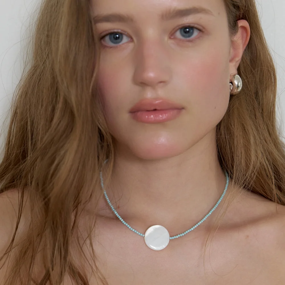 Moon Pearl Howlite Necklace (L262MNK020)