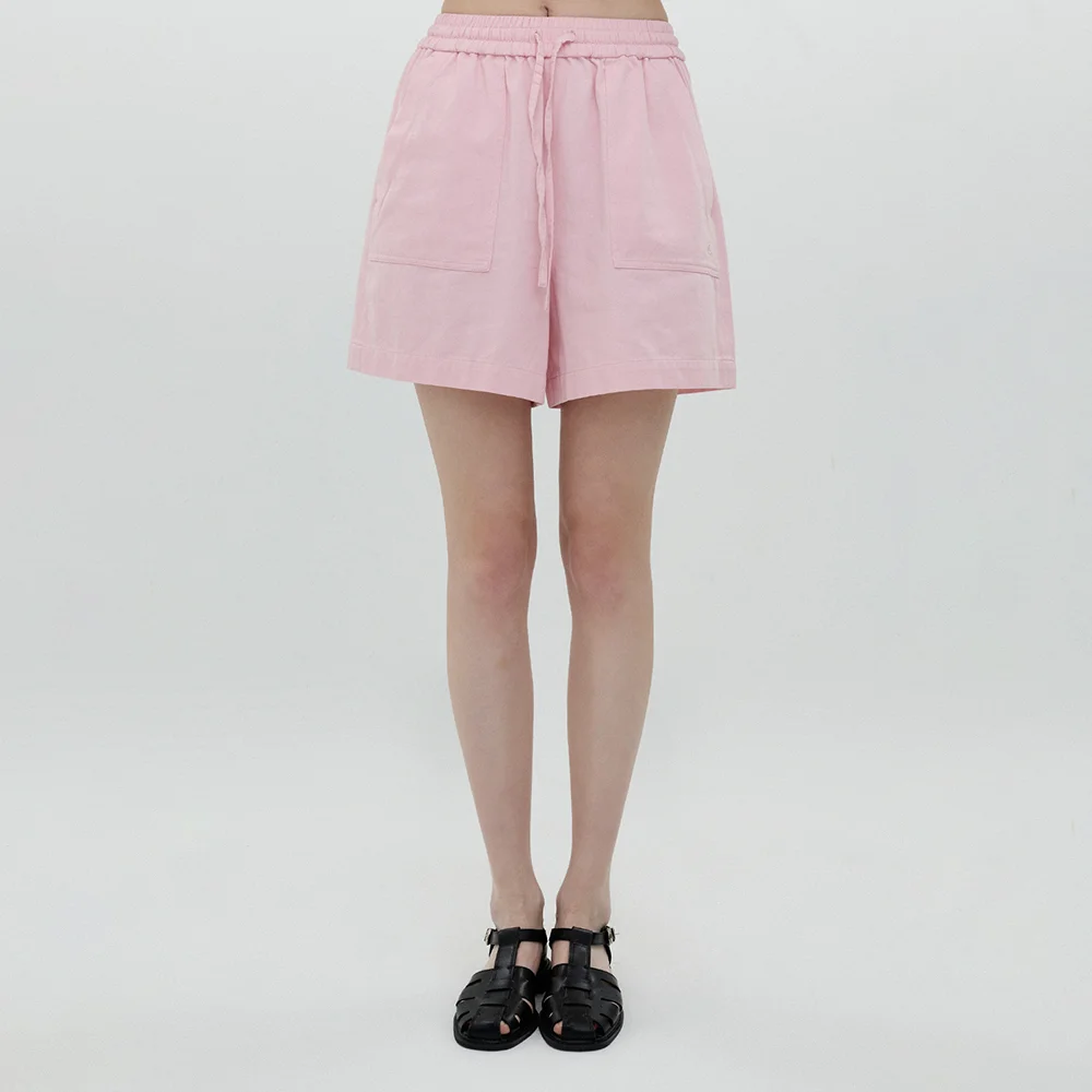 Washed Cotton Shorts (Pink)