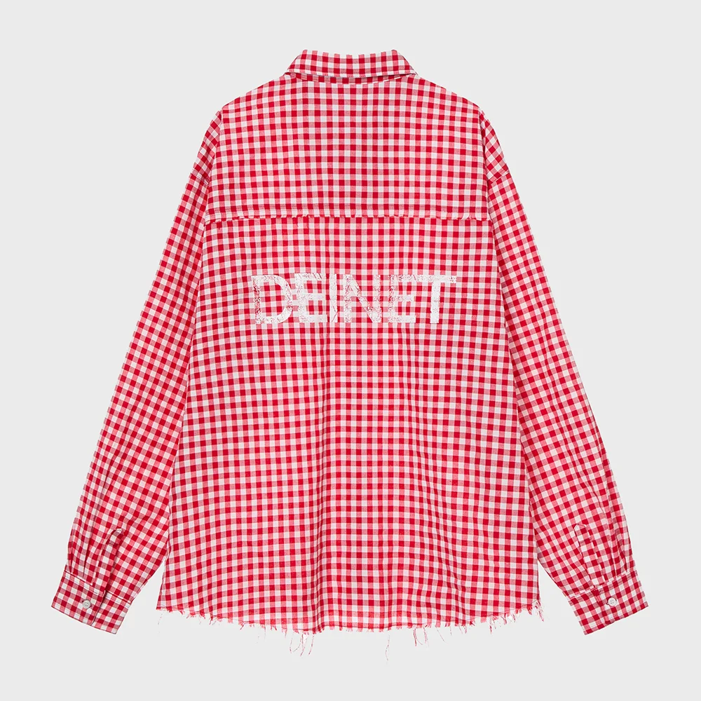 DEINET OVERFIT CHECK SHIRTS IN RED