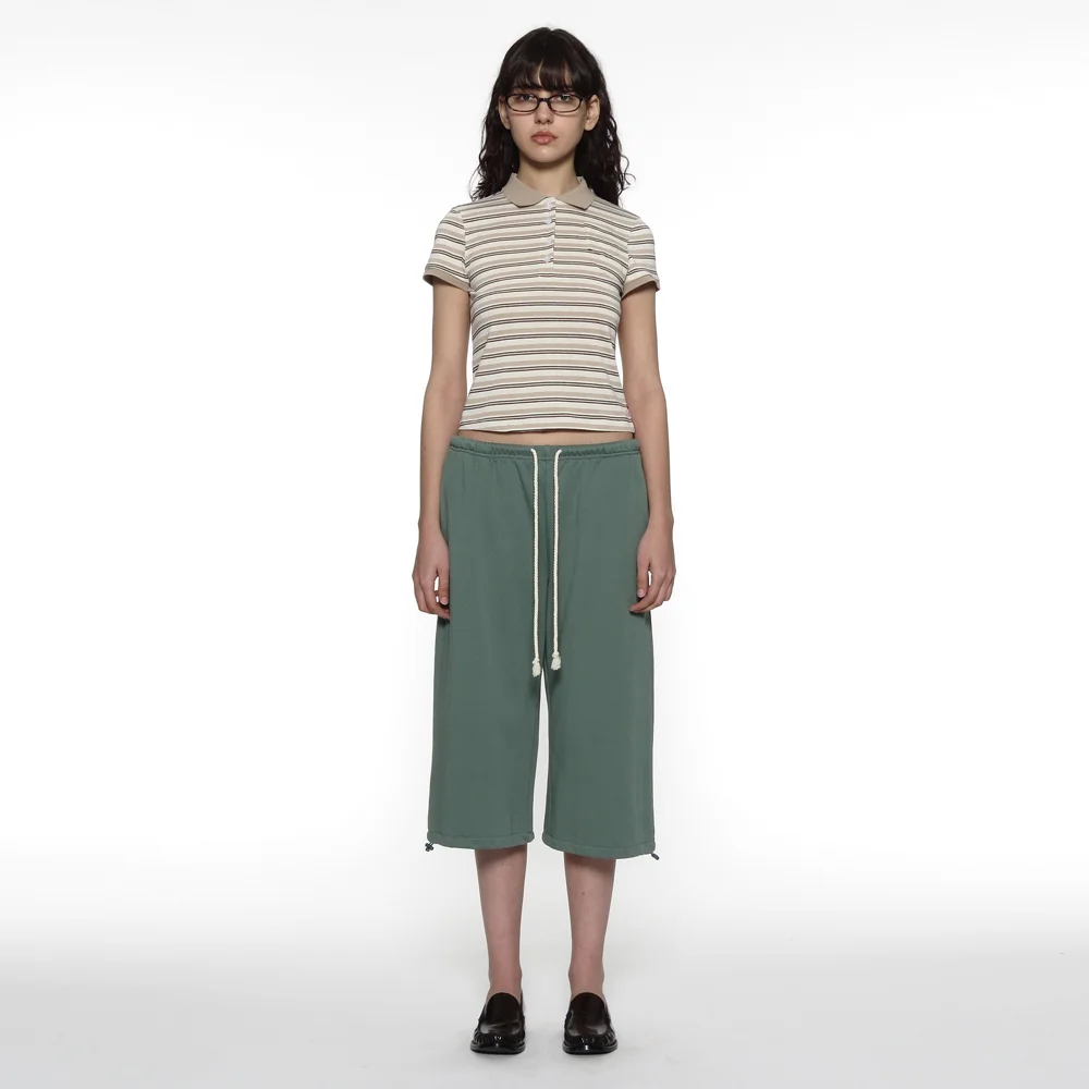 PWC WIDE LEG MIDI SWEATPANTS_GREEN
