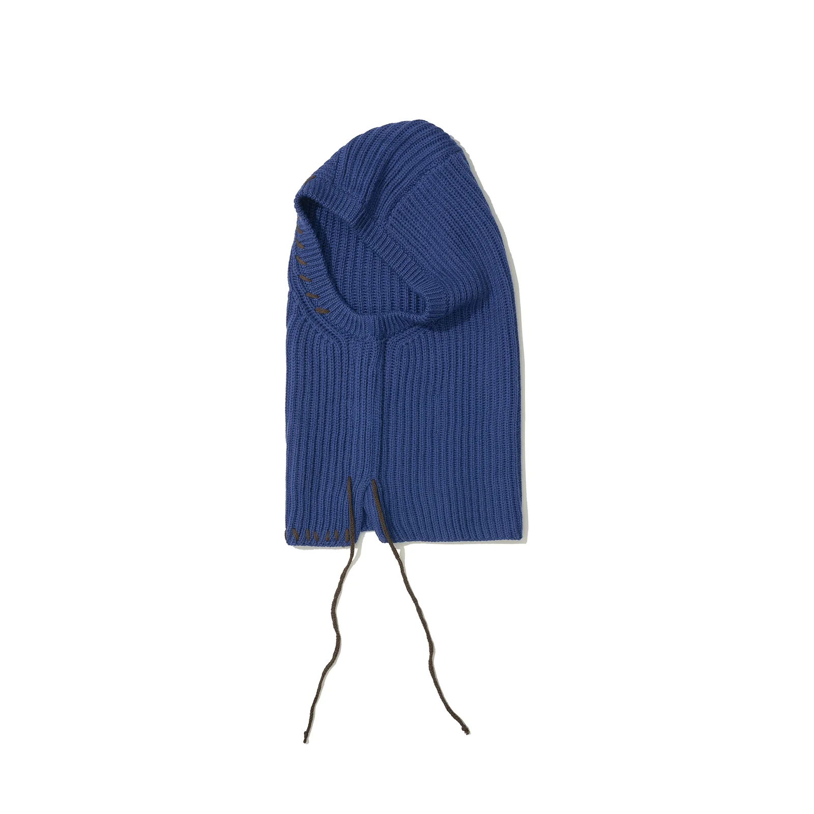 STITCH POINTED NECK WARMER HOODIE_BLUE