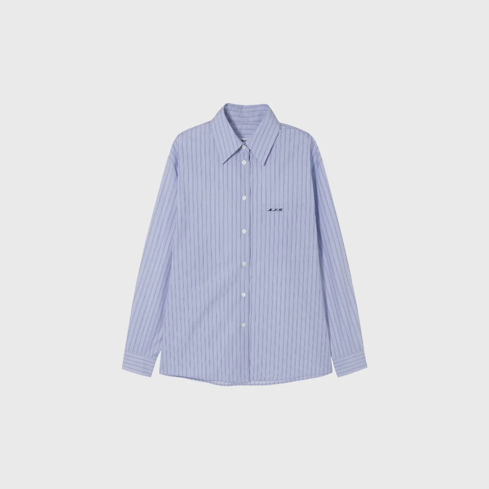 Pin stripe shirt (blue)