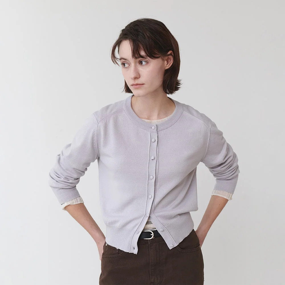 Wool Blended Button Cardigan SK5SD151_2color