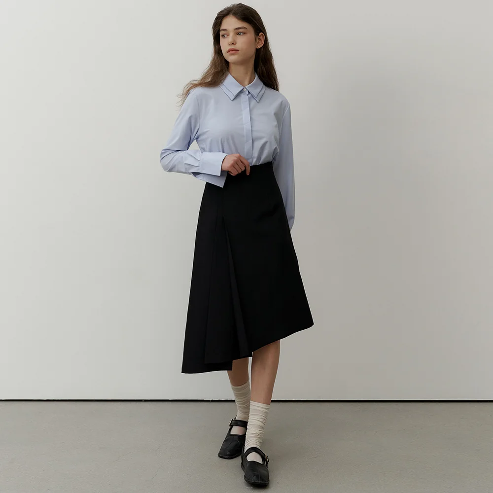 Unbalance Midi Skirt(2color)
