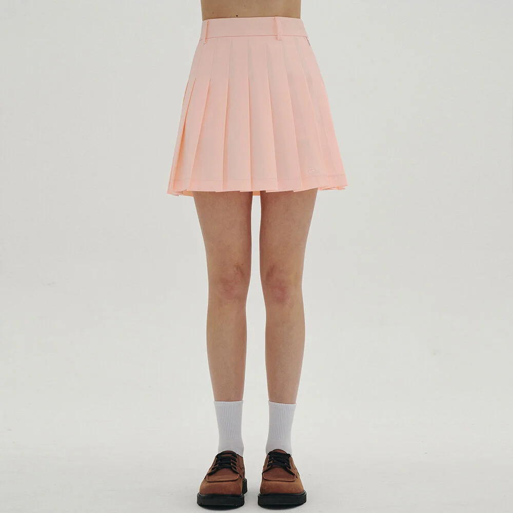 Basic Pleated Skirt (Coral)