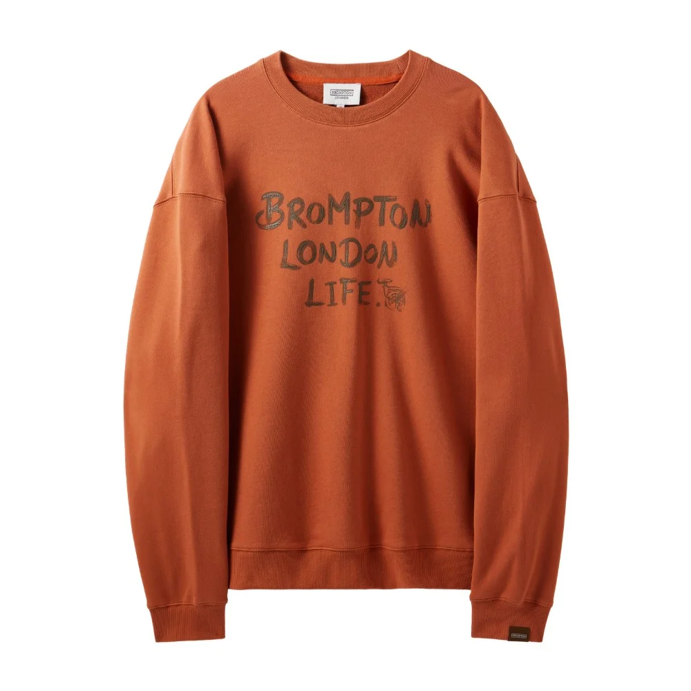 LETTERING GRAPHIC SWEATSHIRT - ORANGE (P243USW402)