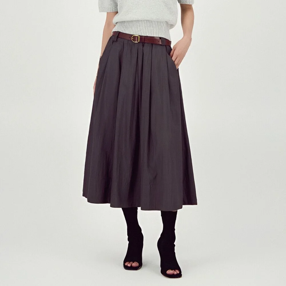 Barrel Volume Skirt _Black