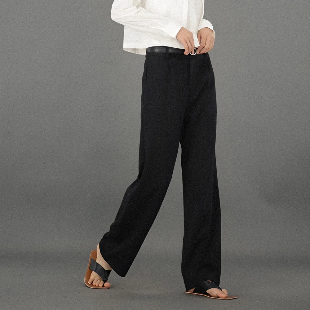 Comfort All day Semi Wide Pants _Black