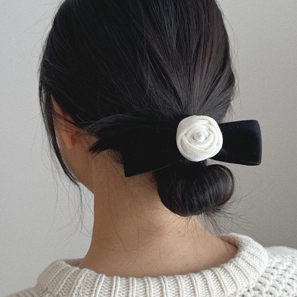 Rose Velvet Ribbon Scrunchie