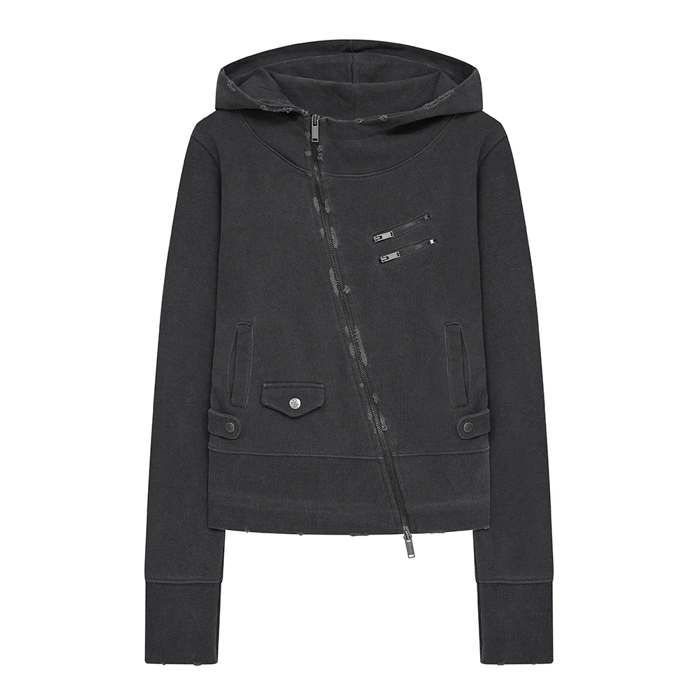 pg diagonal zip up (dark grey)