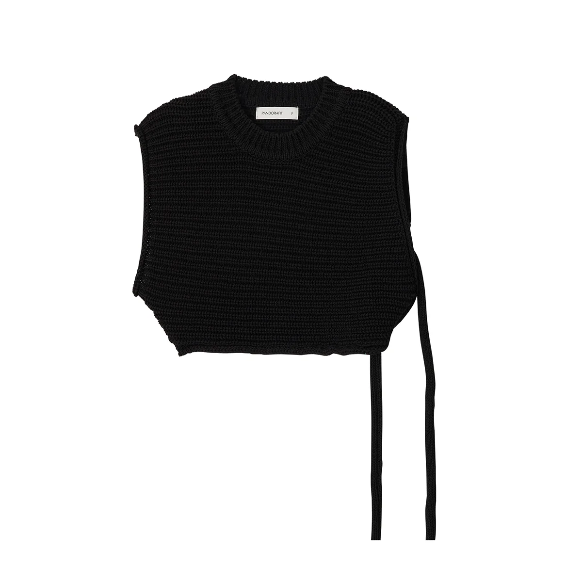Unbalance Strap Knit Vest (black)