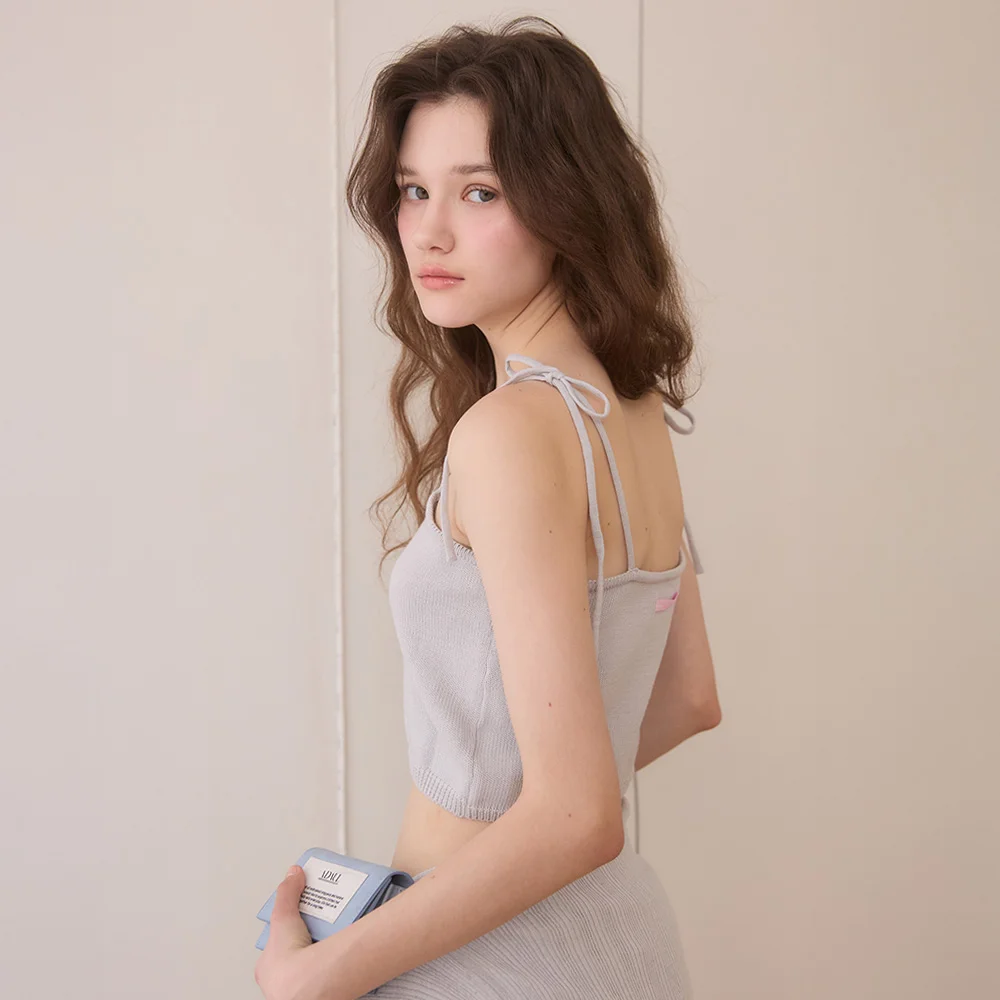 Minimal ribbon bustier - bluegrey