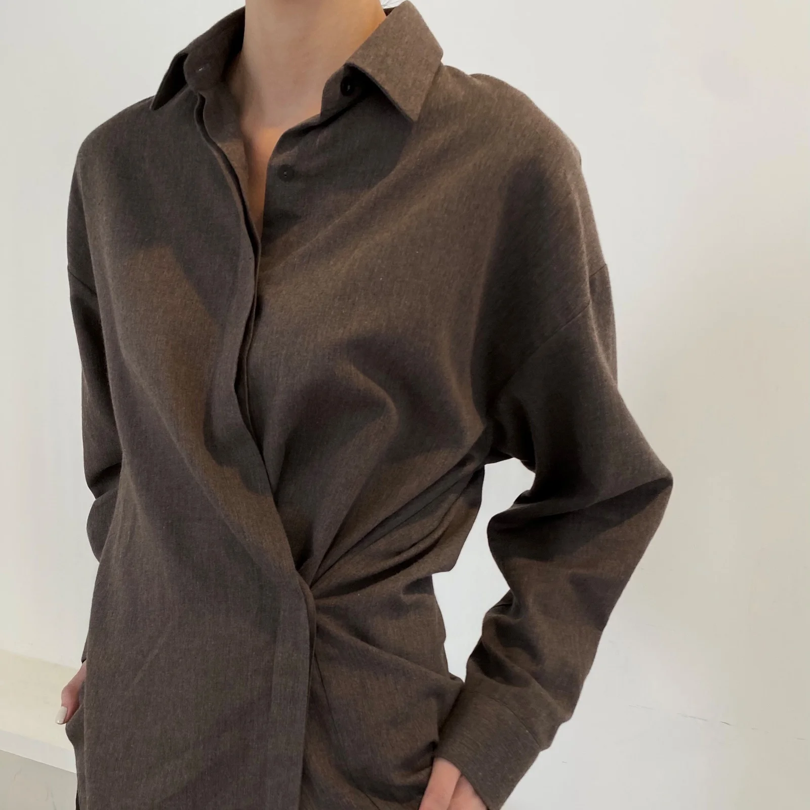 Eight blouse _mocha _beige