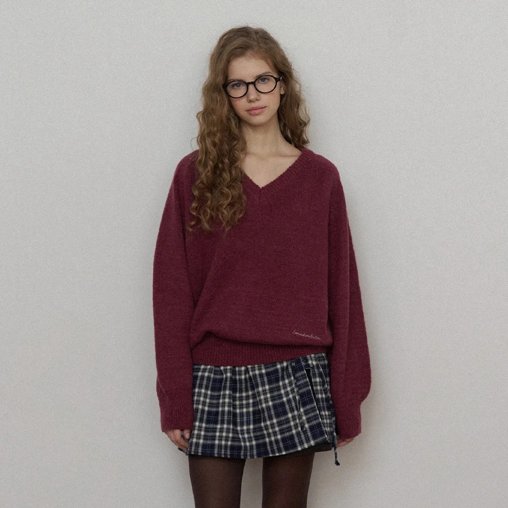 Check Button Layered Skirt - Navy