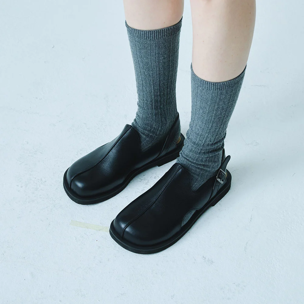 Barell flat loafer(Black)