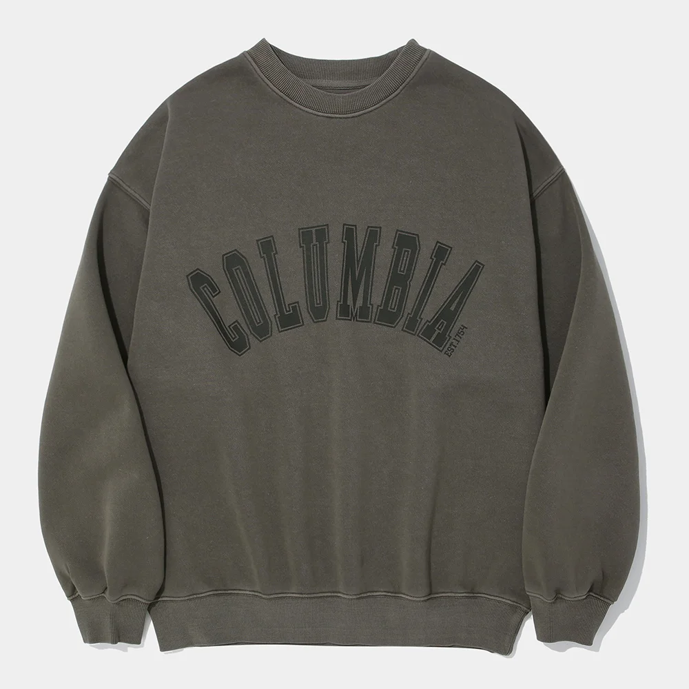 CU ARCH LOGO DYED FLEECE SWEAT SHIRT_BROWN
