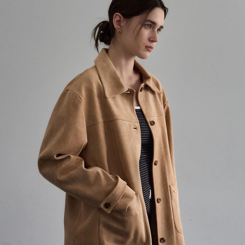 MELLOW SUEDE HALF JACKET (4COLOR)