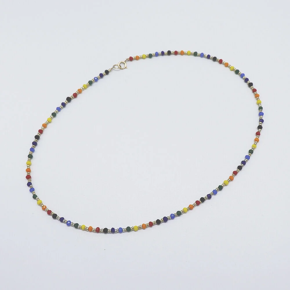 Crystal rainbow beads Necklace 彩虹 串珠 頸鏈領 頸鏈