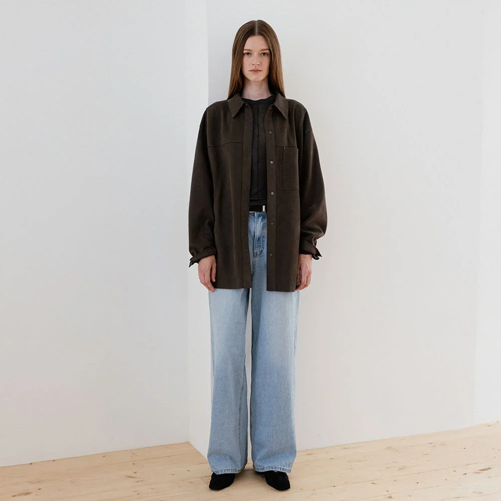 Suede Belted Shirt Jacket SL5AJ313-9E