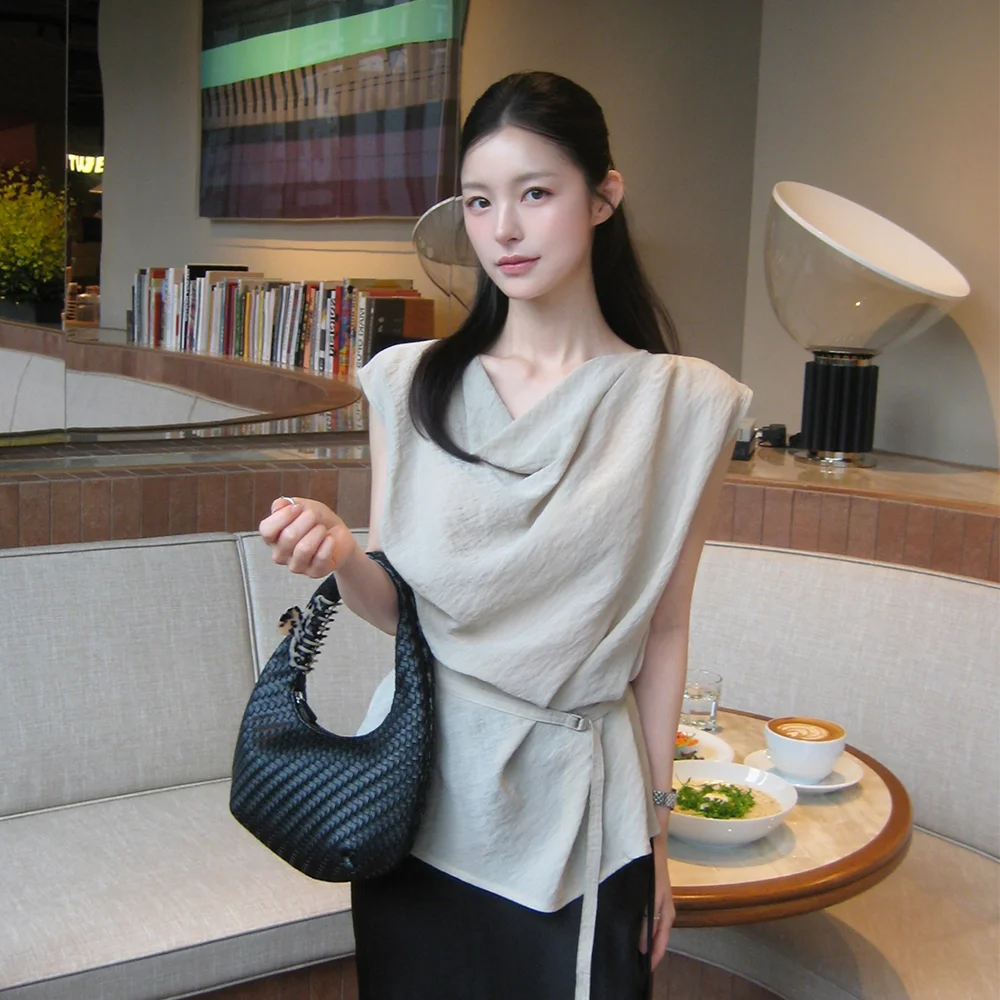 Bowen 雪紡衫_BEIGE